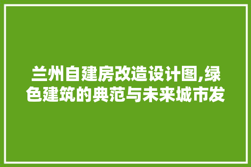 兰州自建房改造设计图,绿色建筑的典范与未来城市发展的启示 地面装修