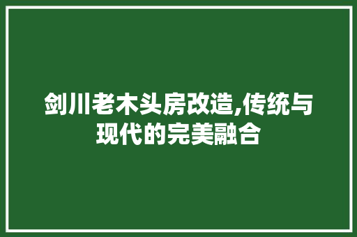剑川老木头房改造,传统与现代的完美融合 建筑设计