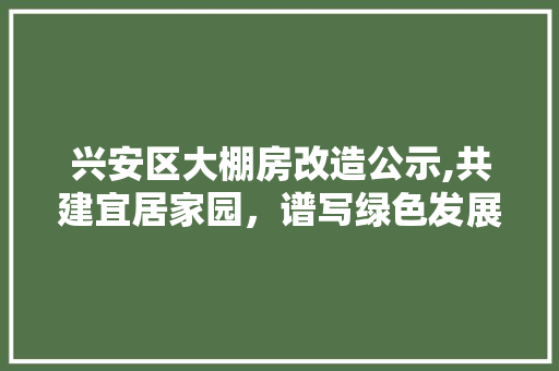 兴安区大棚房改造公示,共建宜居家园，谱写绿色发展新篇章