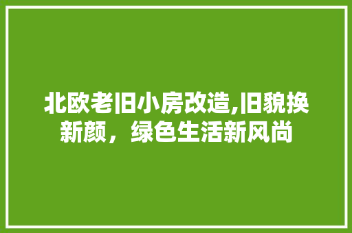 北欧老旧小房改造,旧貌换新颜,绿色生活新风尚