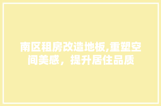 南区租房改造地板,重塑空间美感，提升居住品质