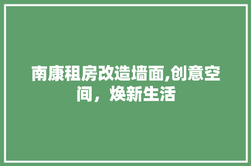 南康租房改造墙面,创意空间，焕新生活