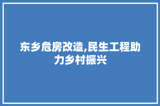 东乡危房改造,民生工程助力乡村振兴