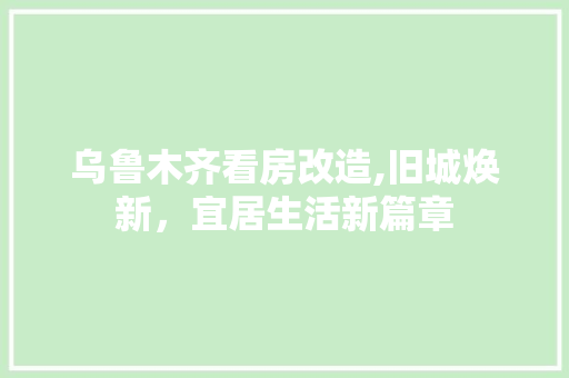 乌鲁木齐看房改造,旧城焕新，宜居生活新篇章 地面装修