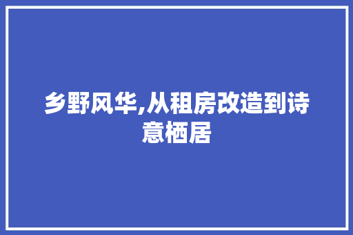 乡野风华,从租房改造到诗意栖居 建筑设计