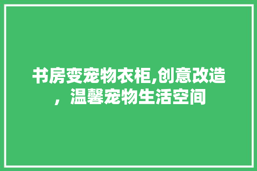 书房变宠物衣柜,创意改造，温馨宠物生活空间 门窗装修