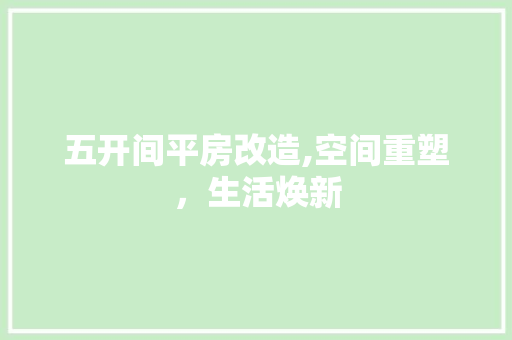五开间平房改造,空间重塑，生活焕新 庭院装修