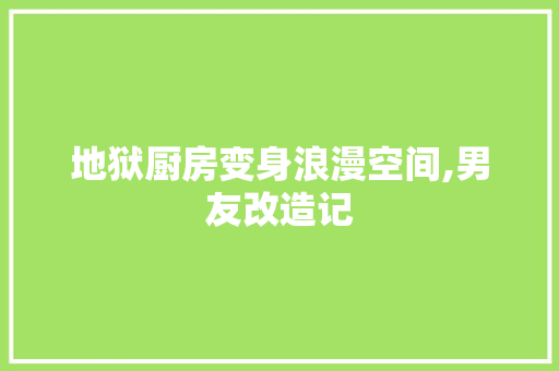 地狱厨房变身浪漫空间,男友改造记 装修材料