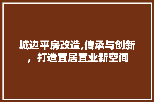 城边平房改造,传承与创新，打造宜居宜业新空间 隔断设计