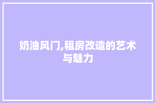 奶油风门,租房改造的艺术与魅力 装修材料