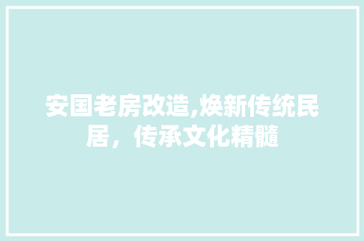 安国老房改造,焕新传统民居，传承文化精髓 门窗装修