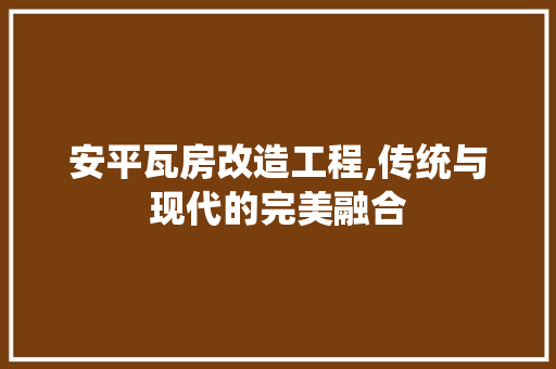 安平瓦房改造工程,传统与现代的完美融合 门窗装修