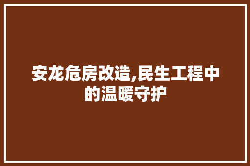 安龙危房改造,民生工程中的温暖守护 景观设计
