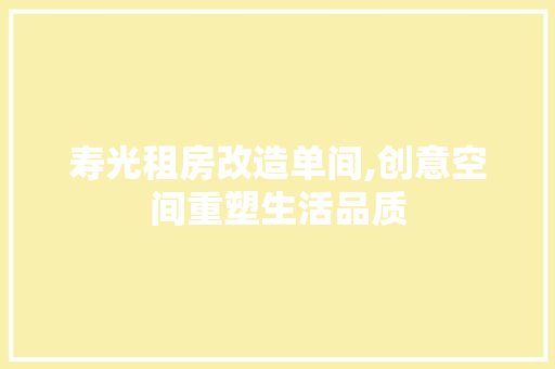 寿光租房改造单间,创意空间重塑生活品质 地面装修