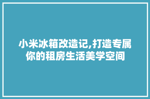 小米冰箱改造记,打造专属你的租房生活美学空间 庭院装修