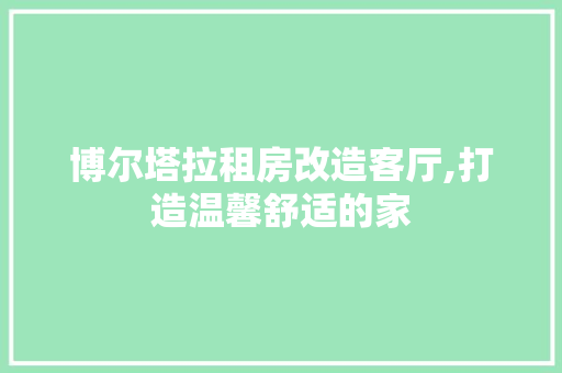 博尔塔拉租房改造客厅,打造温馨舒适的家