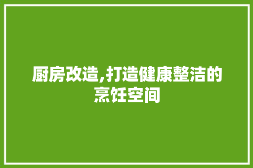 厨房改造,打造健康整洁的烹饪空间 地面装修