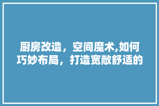 厨房改造，空间魔术,如何巧妙布局，打造宽敞舒适的新厨房 墙面装饰
