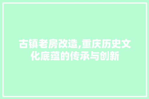 古镇老房改造,重庆历史文化底蕴的传承与创新 隔断设计