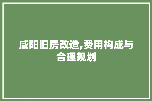 咸阳旧房改造,费用构成与合理规划 墙面装饰
