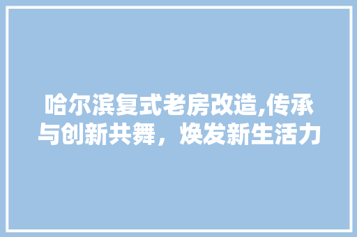 哈尔滨复式老房改造,传承与创新共舞，焕发新生活力 门窗装修