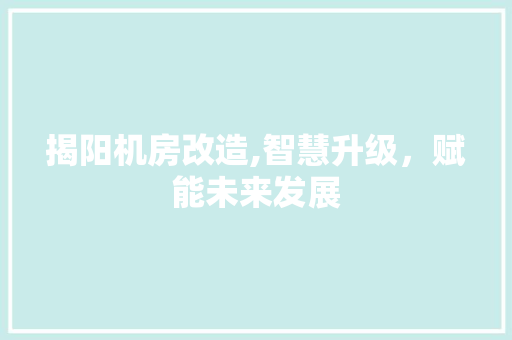 揭阳机房改造,智慧升级，赋能未来发展 墙面装饰