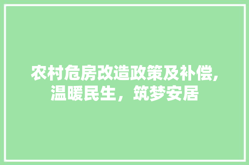农村危房改造政策及补偿,温暖民生，筑梦安居