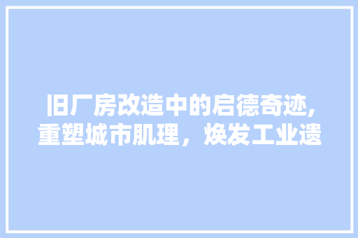 旧厂房改造中的启德奇迹,重塑城市肌理，焕发工业遗存新活力