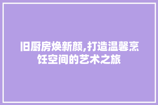 旧厨房焕新颜,打造温馨烹饪空间的艺术之旅 地面装修