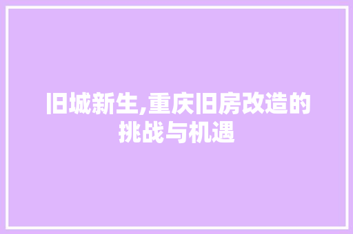 旧城新生,重庆旧房改造的挑战与机遇 地面装修