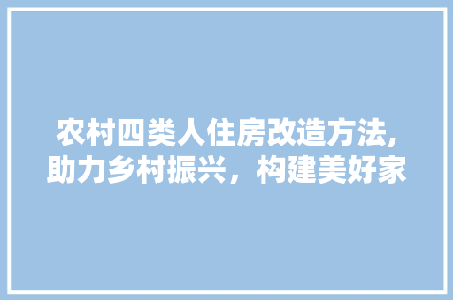 农村四类人住房改造方法,助力乡村振兴，构建美好家园 地面装修