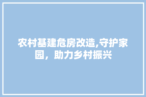 农村基建危房改造,守护家园，助力乡村振兴 庭院装修