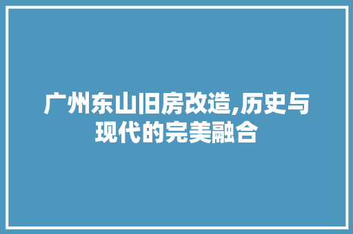 广州东山旧房改造,历史与现代的完美融合 墙面装饰