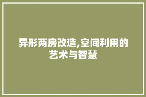 异形两房改造,空间利用的艺术与智慧 景观设计