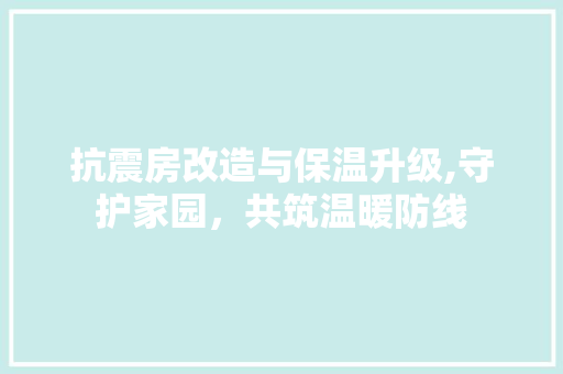 抗震房改造与保温升级,守护家园，共筑温暖防线 隔断设计