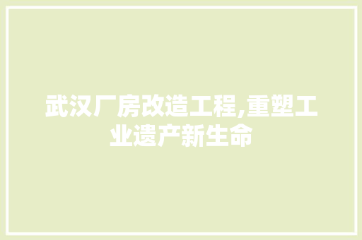 武汉厂房改造工程,重塑工业遗产新生命 地面装修
