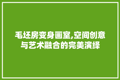 毛坯房变身画室,空间创意与艺术融合的完美演绎 隔断设计