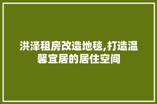 洪泽租房改造地毯,打造温馨宜居的居住空间 门窗装修