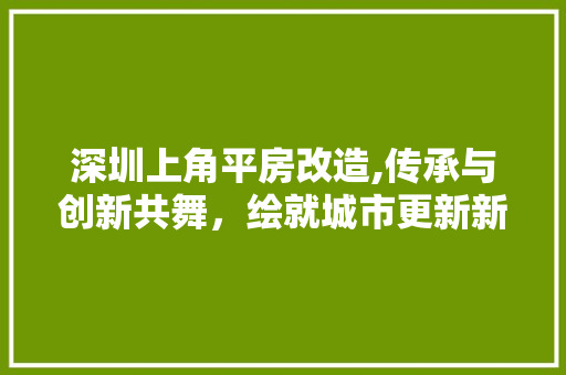 深圳上角平房改造,传承与创新共舞，绘就城市更新新篇章 隔断设计
