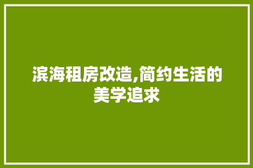 滨海租房改造,简约生活的美学追求