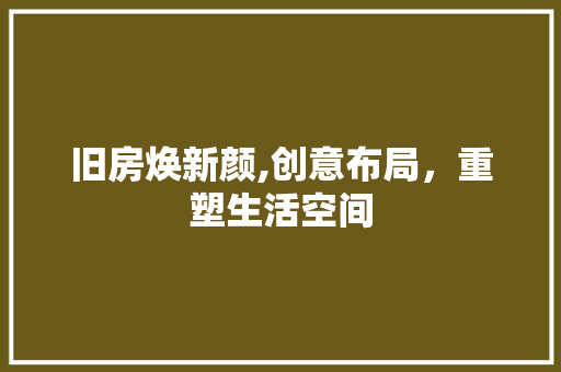 旧房焕新颜,创意布局，重塑生活空间 墙面装饰