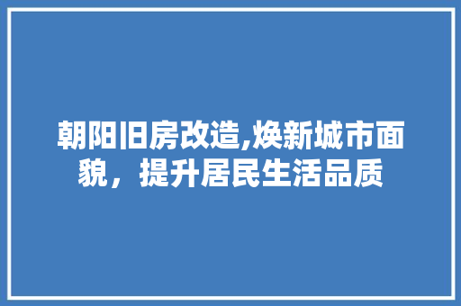 朝阳旧房改造,焕新城市面貌，提升居民生活品质 隔断设计