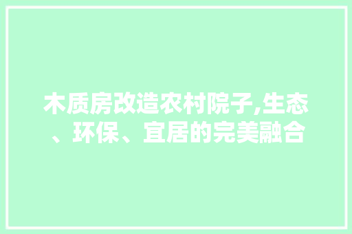 木质房改造农村院子,生态、环保、宜居的完美融合 地面装修