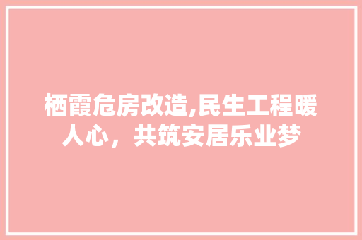 栖霞危房改造,民生工程暖人心，共筑安居乐业梦 隔断设计