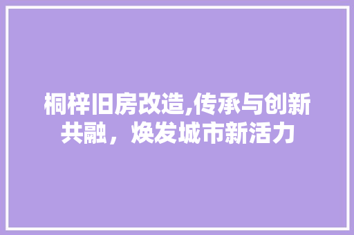 桐梓旧房改造,传承与创新共融，焕发城市新活力 建筑设计