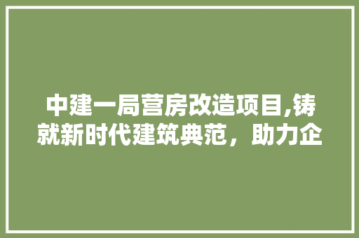 中建一局营房改造项目,铸就新时代建筑典范，助力企业发展新篇章