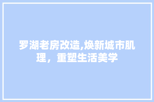 罗湖老房改造,焕新城市肌理，重塑生活美学