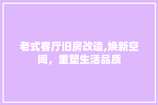 老式客厅旧房改造,焕新空间，重塑生活品质