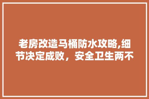 老房改造马桶防水攻略,细节决定成败，安全卫生两不误 庭院装修