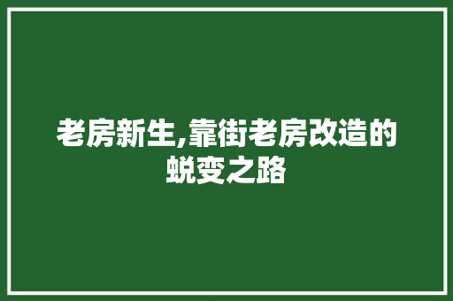 老房新生,靠街老房改造的蜕变之路 建筑设计